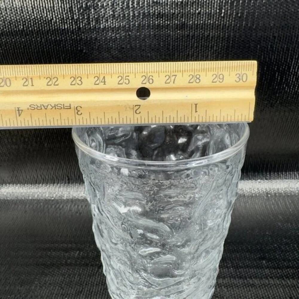 Anchor Hocking Milano Clear Highball Tumbler‎ Set 2 Glasses Cups Tumblers VTG